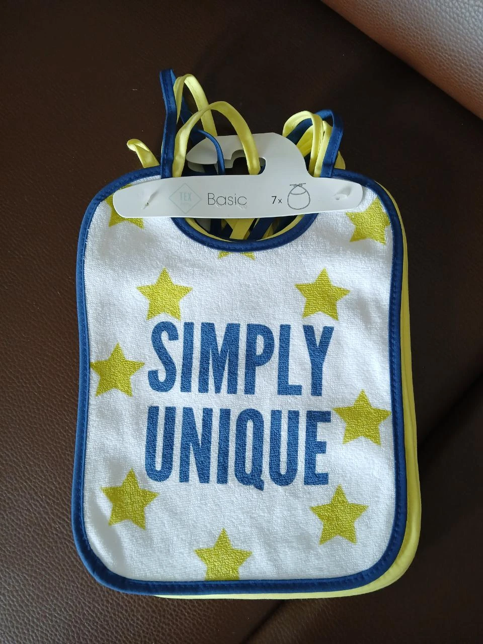 lot de sept bavoirs bebe en coton tex baby